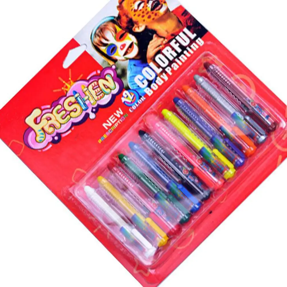 12 цветов/коробка новинка краска для тела палочка модная временная татуировка