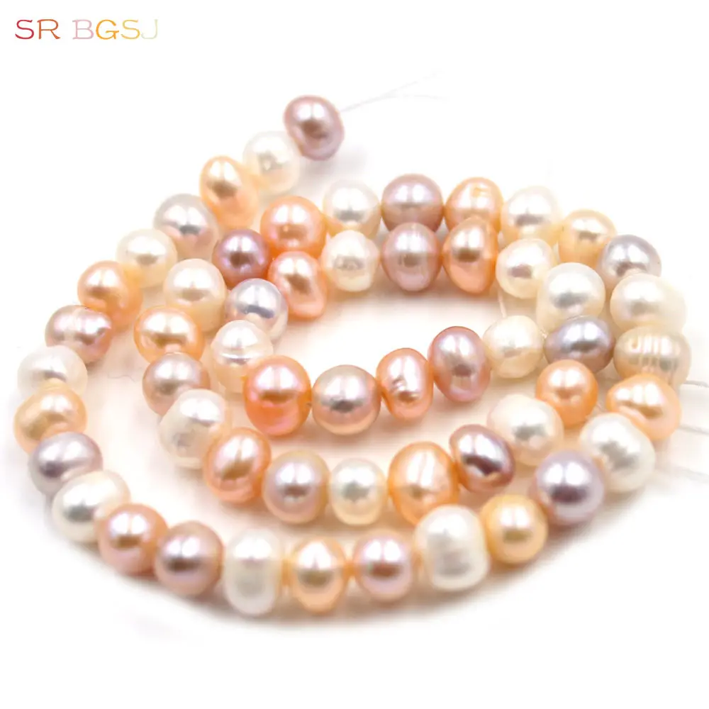 Бусины из натурального жемчуга Размер 7 8 мм нить 14 дюймов|Бусины| |