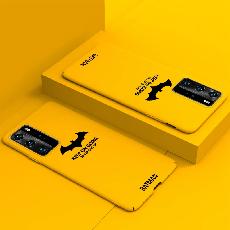 

Ultra-Thin Painted Bat Frosted PC Phone Case, Suitable For Huawei P40 P30 P20 lite Mate 30 20 10 Pro Shockproof Back Cover