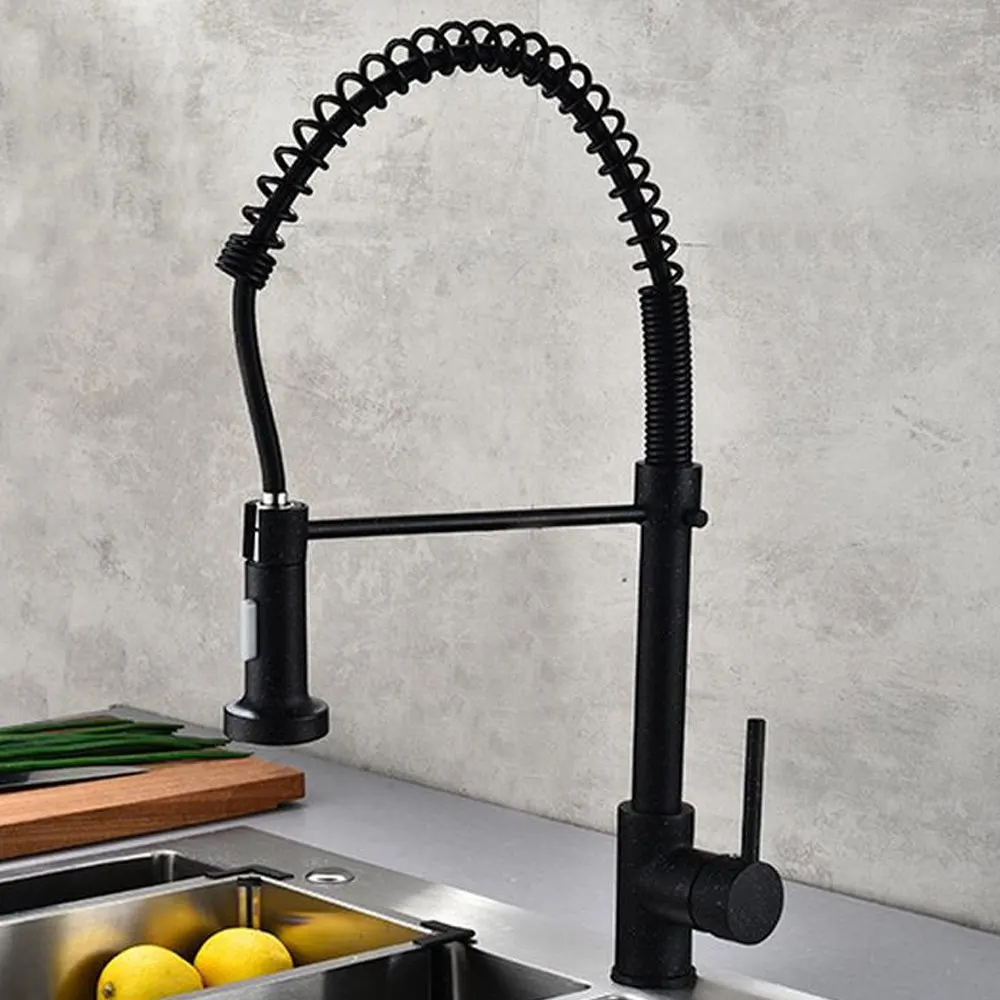 Почерневший кухонный пружинный кран растягивающийся боковой опрыскиватель