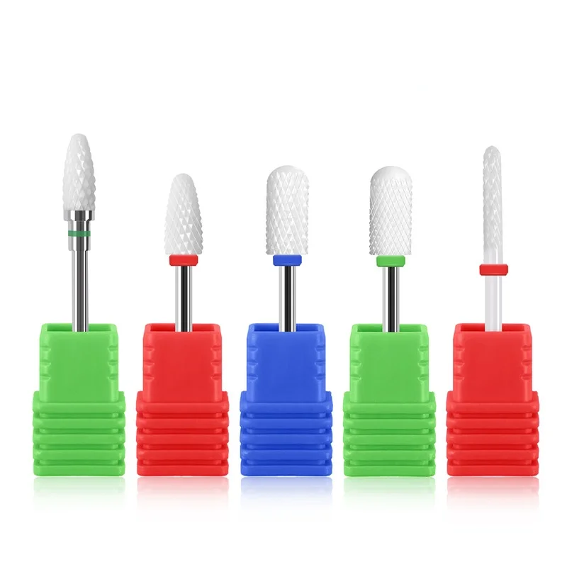 

2021 Ceramic Carbide Nail Drill Bit Rotate Burr Milling Nail Cutter Bits Electric Drill Machine For Manicure Pedicure Tools