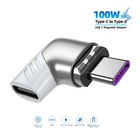 USB-коннектор Type-C для передачи данных, Кабель-адаптер 100 Вт5 А для быстрой зарядки SamsungHuawei, микро-Usb-коннектор, угловой Магнитный адаптер