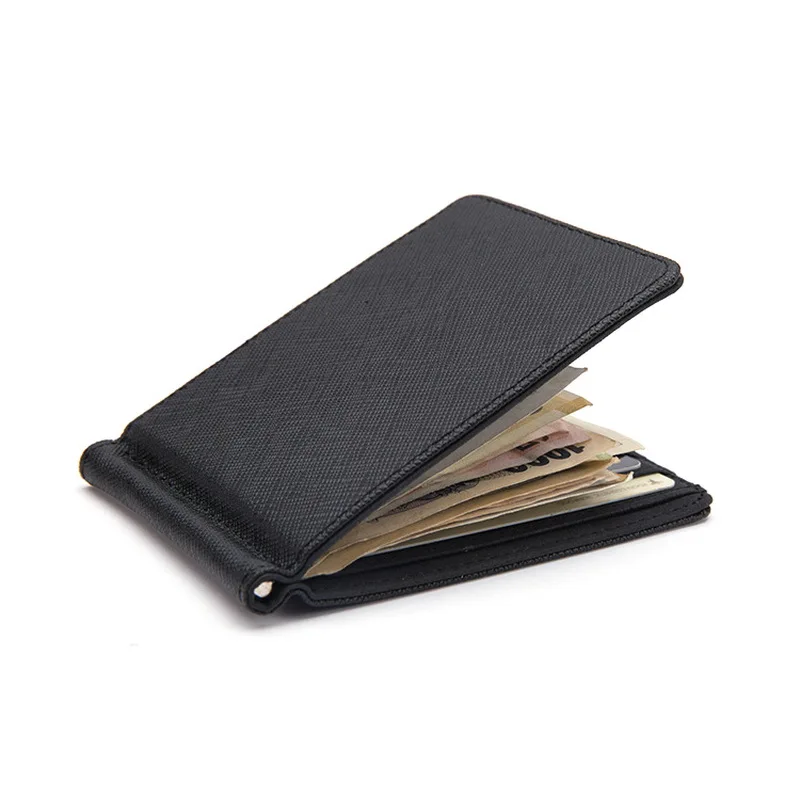 

Brand Men Wallet Short Skin Wallets Purses PU Leather Money Clips Sollid Thin Wallet For Men Purses Multiple Colors