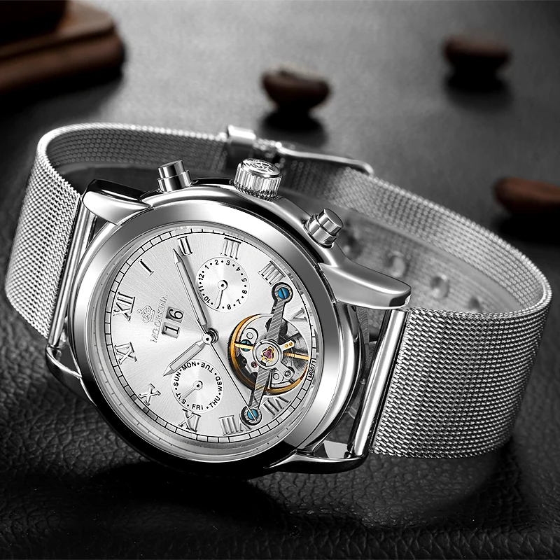 Мужские автоматические механические часы MGORKINA мужские наручные с турбийоном и