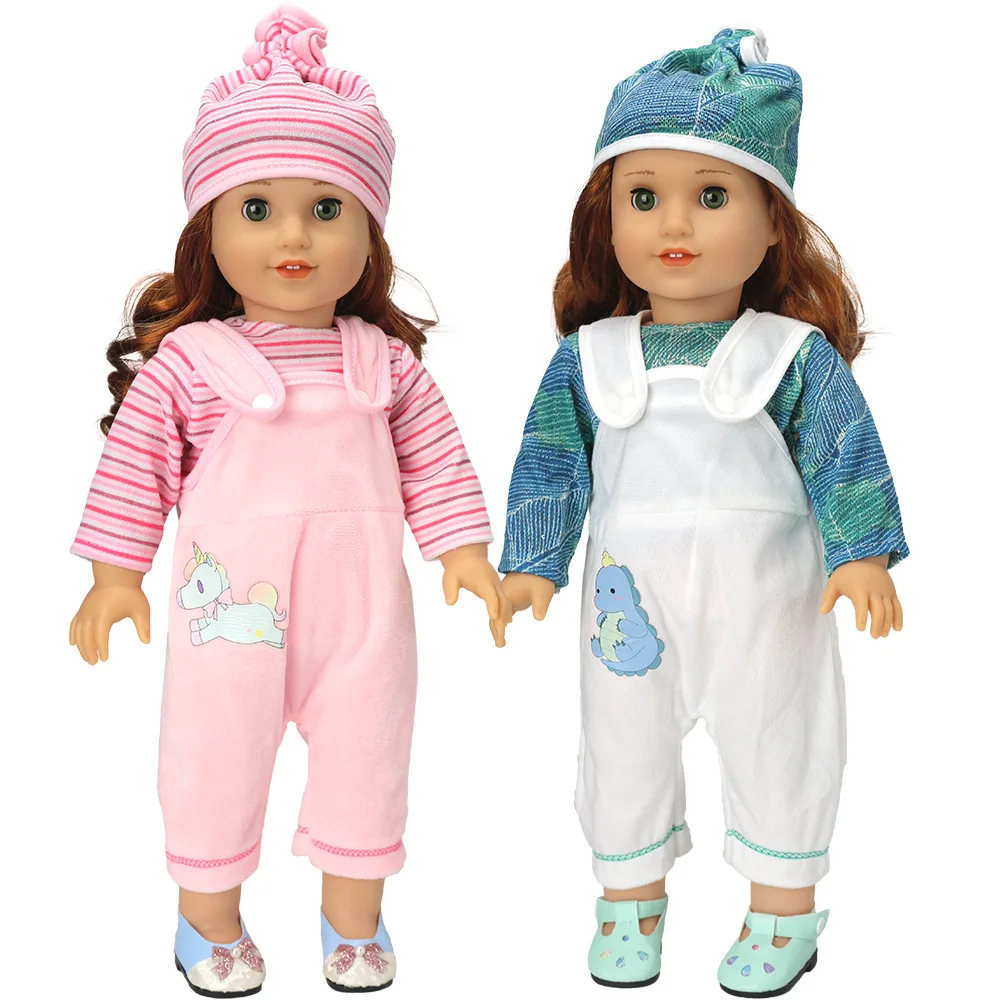 

Handmade Doll Clothes Pajama set -Fits 18 Inch American Doll&43Cm Baby New Born Dolls Accessories Toy Gifts