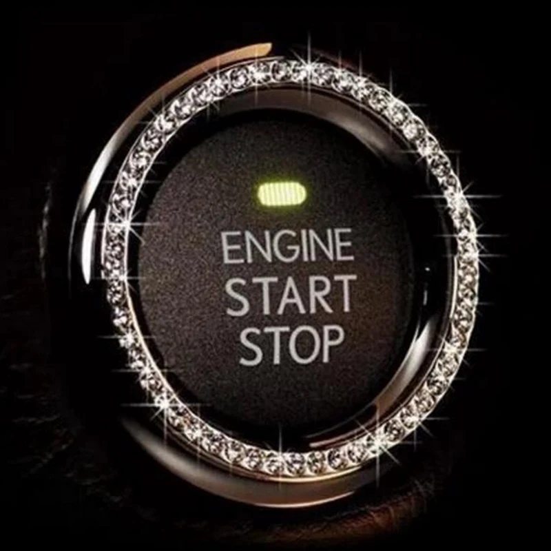 Кристальная стразы одна кнопка зажигания двигателя декоративное украшение для