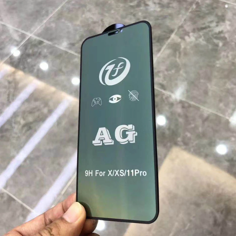 Полночно Зеленое матовое закаленное стекло для iPhone 11 12 Pro Max Mini антибликовое