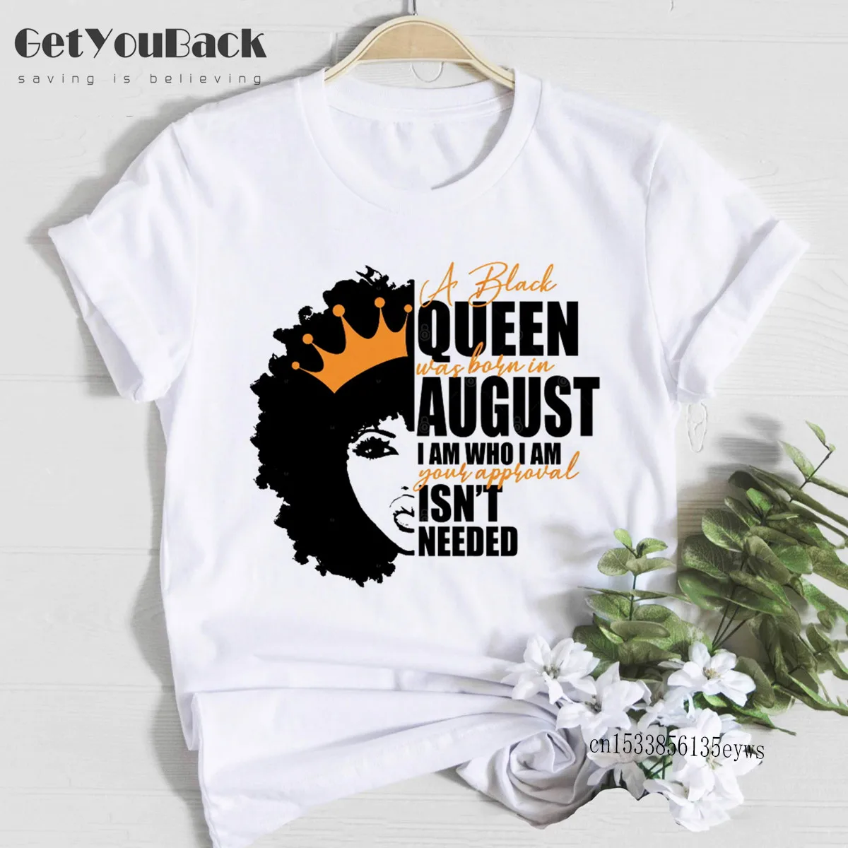 Женская футболка с принтом I Am Strong Melanin Queen черная и Strong|Футболки| |