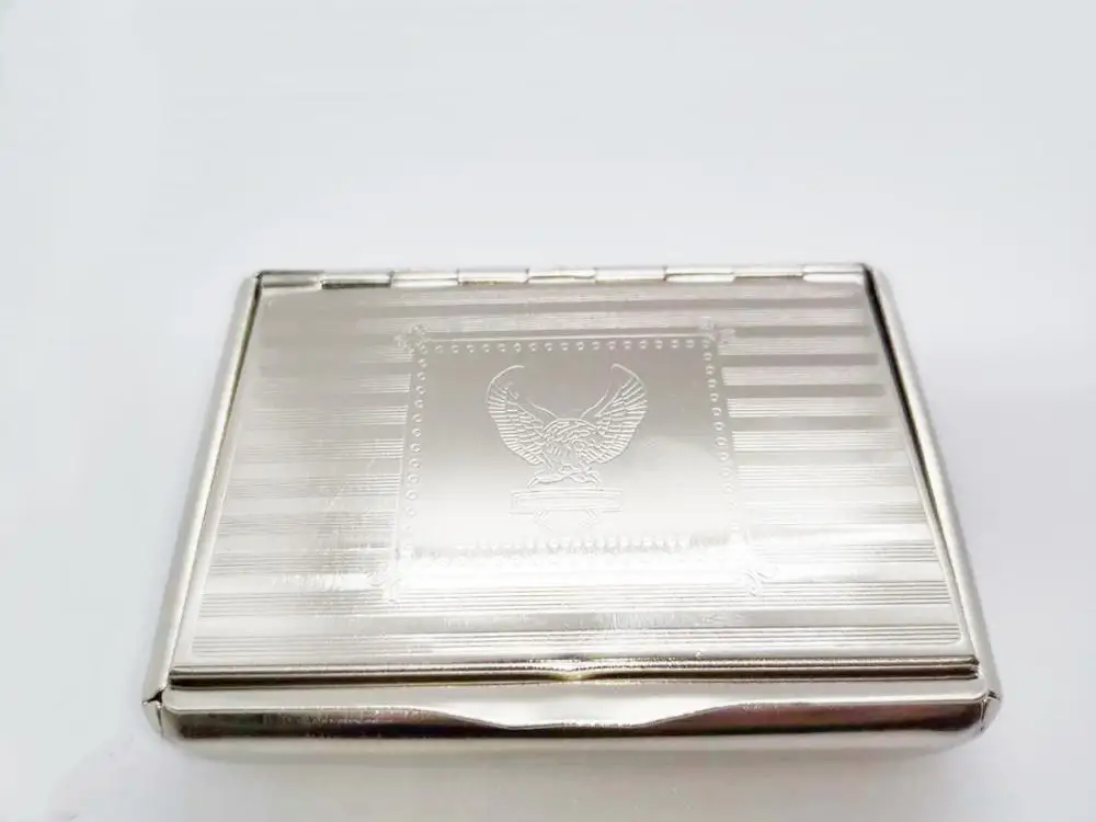 Thin American Eagle Metal Cigarette Case Boxes Automatic Tobacco | Дом и сад