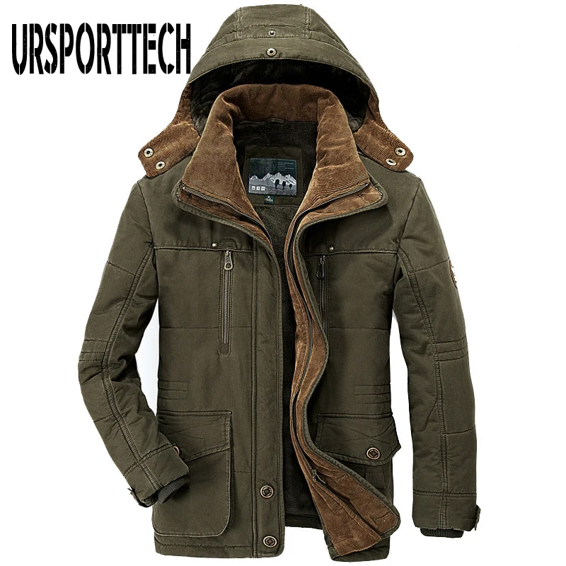 Winter Jacket Men Military Coat Fashion Casual Slim Thick Warm Mens Coats Parkas With Hooded Long Overcoats Male Clothes | Мужская