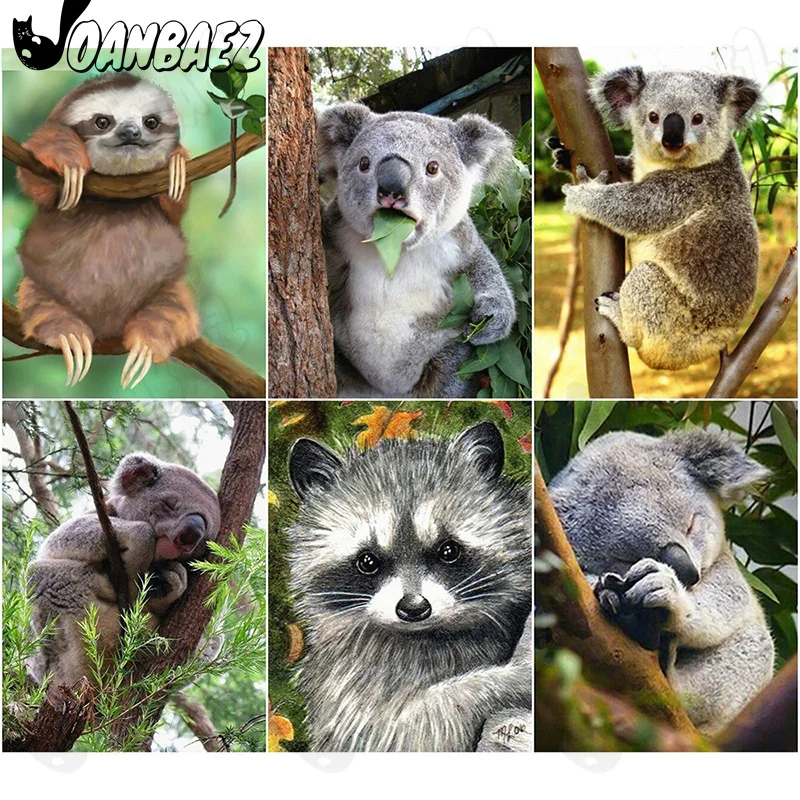 

Фотоалмазная живопись 5D, мозаика «сделай сам», милая наклейка Koala для сна, алмазная вышивка, инкрустированное украшение комнаты, подарок