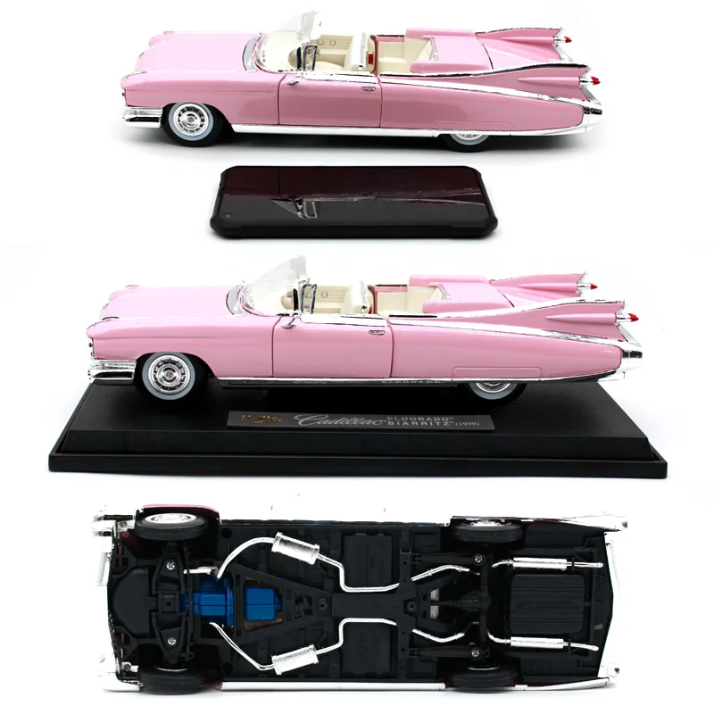 Maisto 1:18 1959 cadillac eldorado biarritz pink car diecast convertible limo automobile models gift for men 36813 |