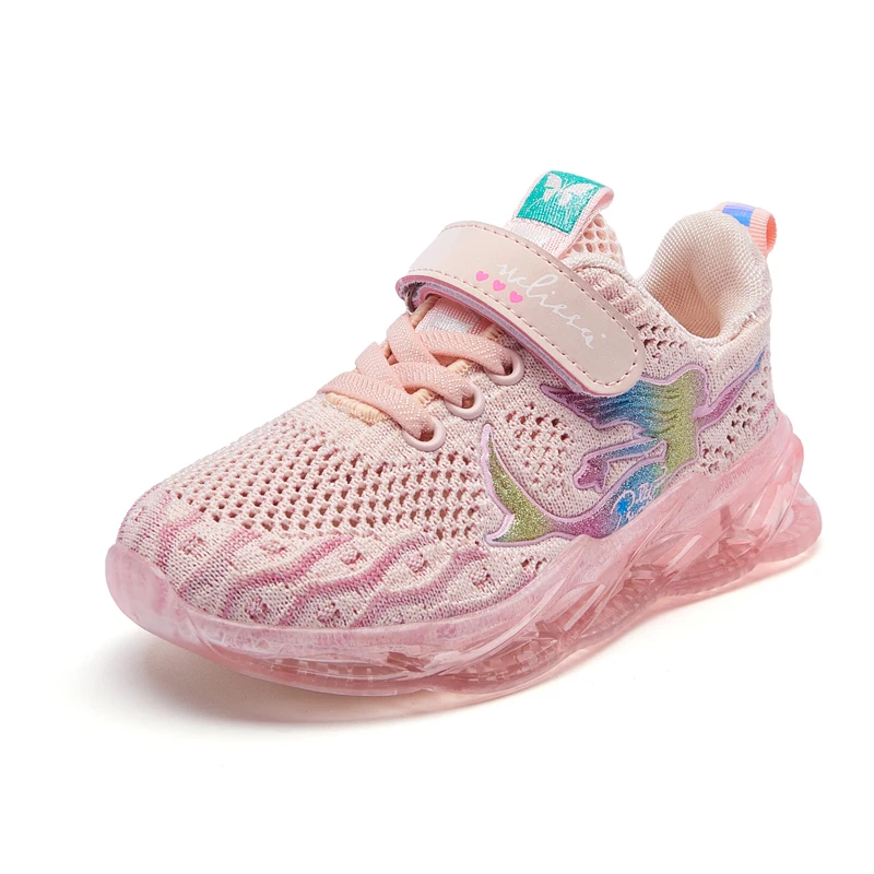 

Toddler Kid Children's Soft-Soled Casual Shoe Girls' Sports Shoes 2021 Summer Kids Mesh Knit Sneaker Breathable Running Shoes