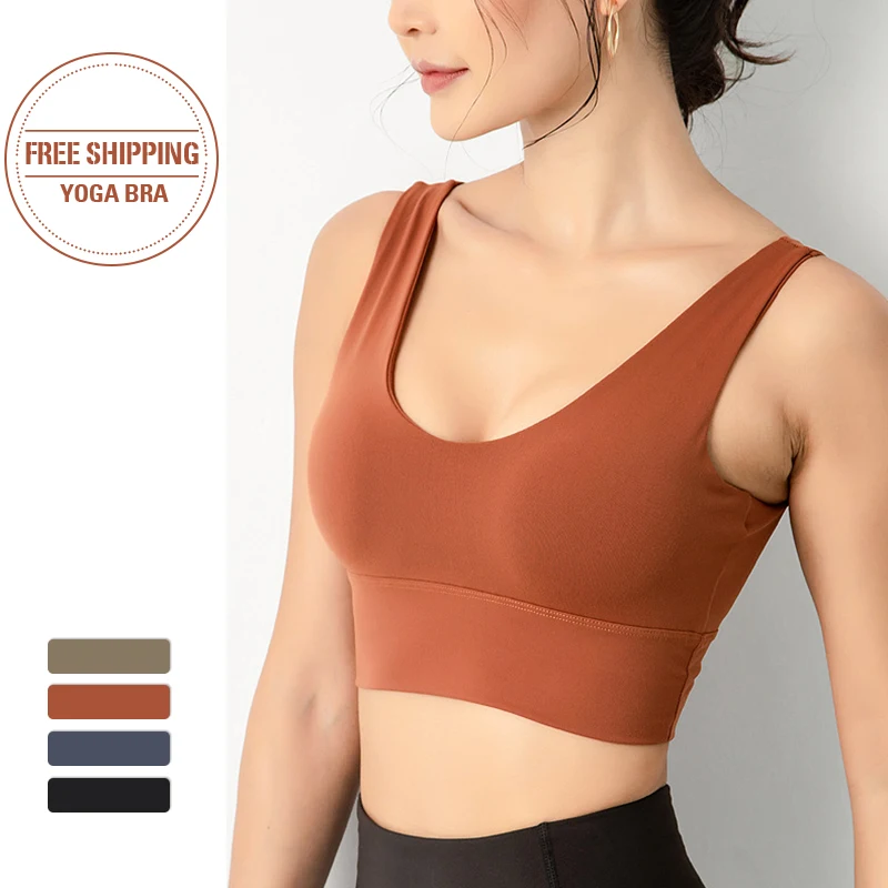 

Женский бюстгальтер, дышащий спортивный бюстгальтер с защитой от пота, Противоударный Спортивный бюстгальтер с мягкими чашечками, топ для ...