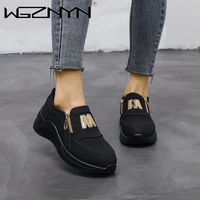 new brand fashion wedge women sneakers slip on platform sports shoes for women breathable ladies sneakers women vulcanize shoes