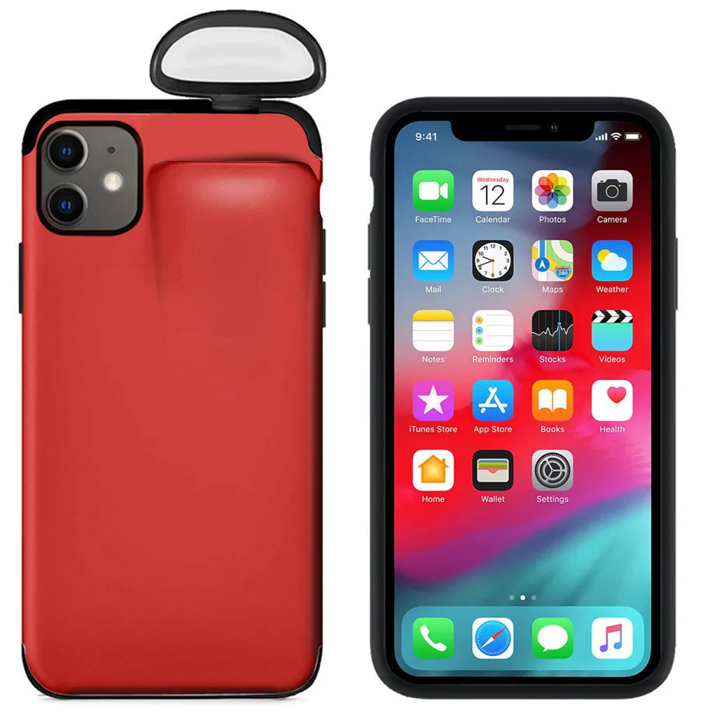 2 в 1 чехол для AirPods для iPhone 11 чехол для iPhone 7 Plus/8 Plus/X/XS Max/11 Pro Max чехол защитный чехол 19 октября