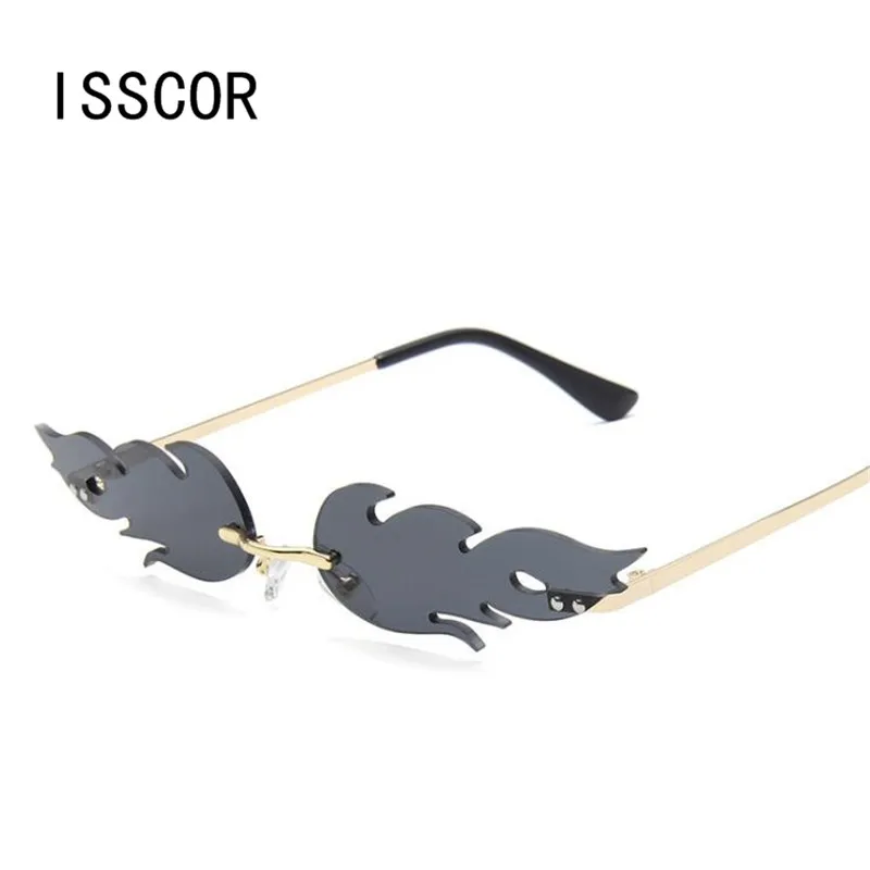 Солнцезащитные очки Isscor Fire Flame женские и мужские без оправы с волнистыми