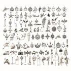 Бусины-талисманы для браслетов, металлические, в виде птиц, 1020 шт.