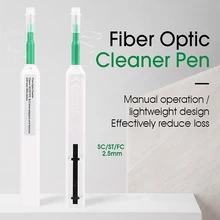 2PCS/LOT LC/SC/FC/ST One-Click Cleaner Tool 1.25mm and 2.5mm Fiber Optic Cleaning Pen 800 Cleans Fiber Optic Cleaner