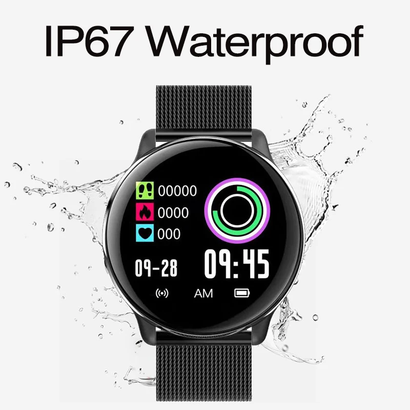 Умные часы женские водонепроницаемые фитнес-трекер Смарт-часы Мужские цветной