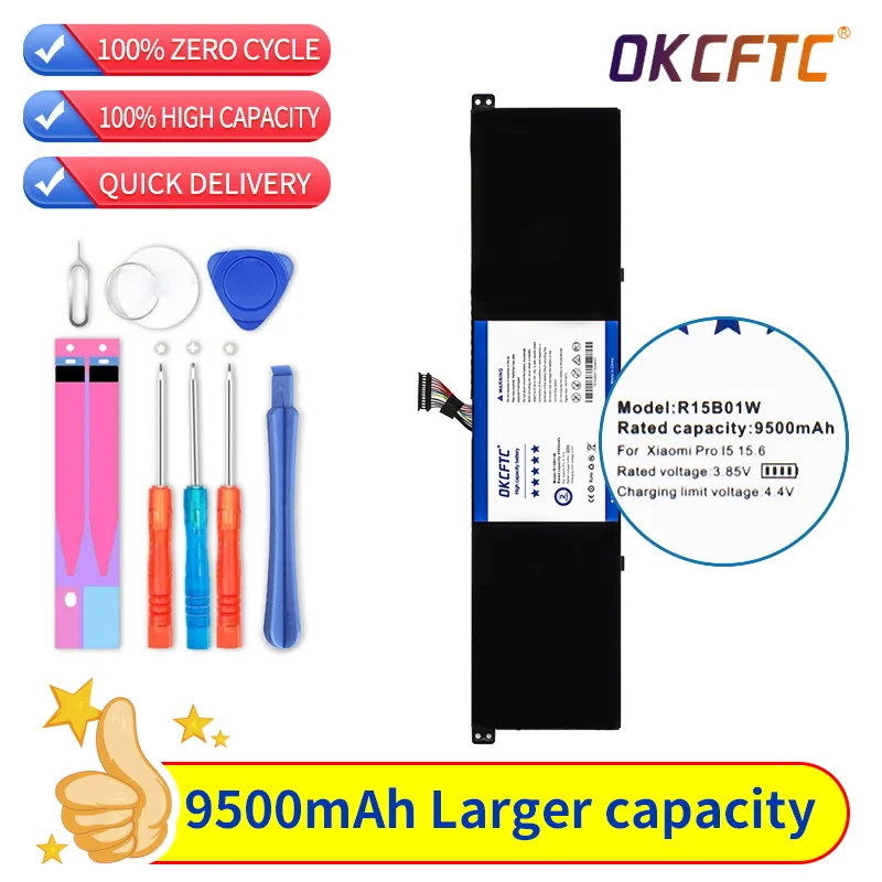 OKCFTC 9500mAh R15B01W New Laptop Battery For Xiaomi Pro 15.6" Series Notebook 7.6V  60.04WH