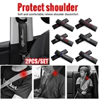 2 шт., накладки на ремень безопасности из углеродного волокна для Seat Ibiza Leon Cupra E-racer Ateca Formentor FR Racing