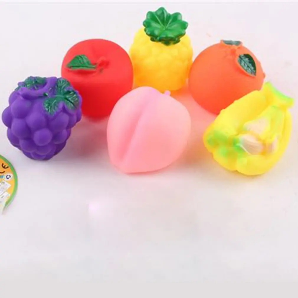 

6 шт., пластиковые игрушки-овощи, фрукты, Интерактивная игрушка, развивающие игрушки, Обучающие Детские подарки для мальчиков и девочек