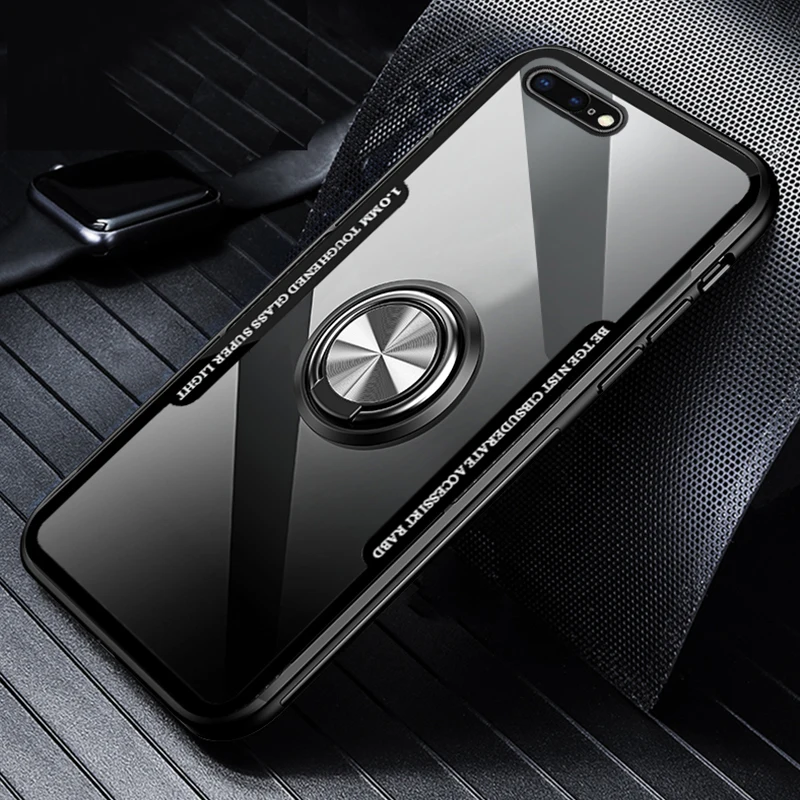 I Роскошный Металлический автомобильный держатель с кольцом чехол для Apple iphone 7 8