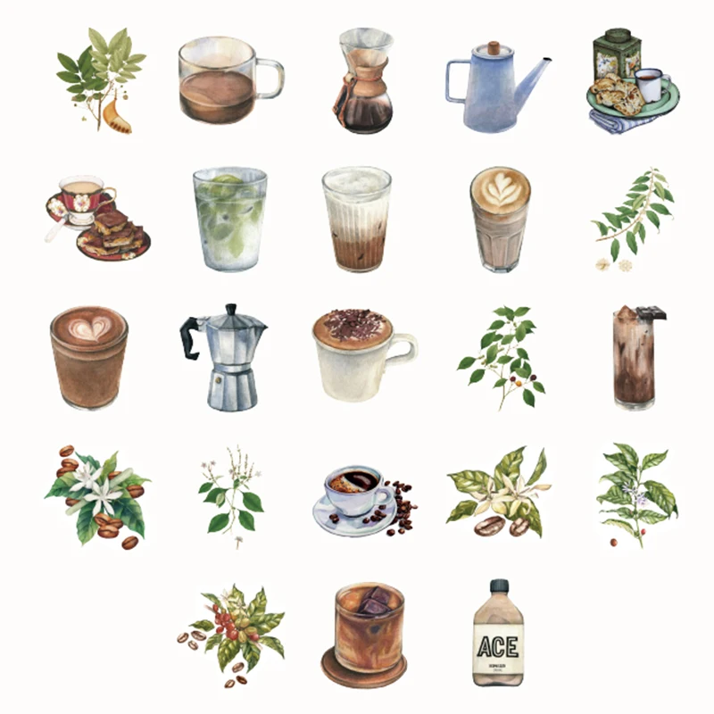 46 шт./коробка винтажные декоративные фотообои для кофейни на крыше|Наклейки| |