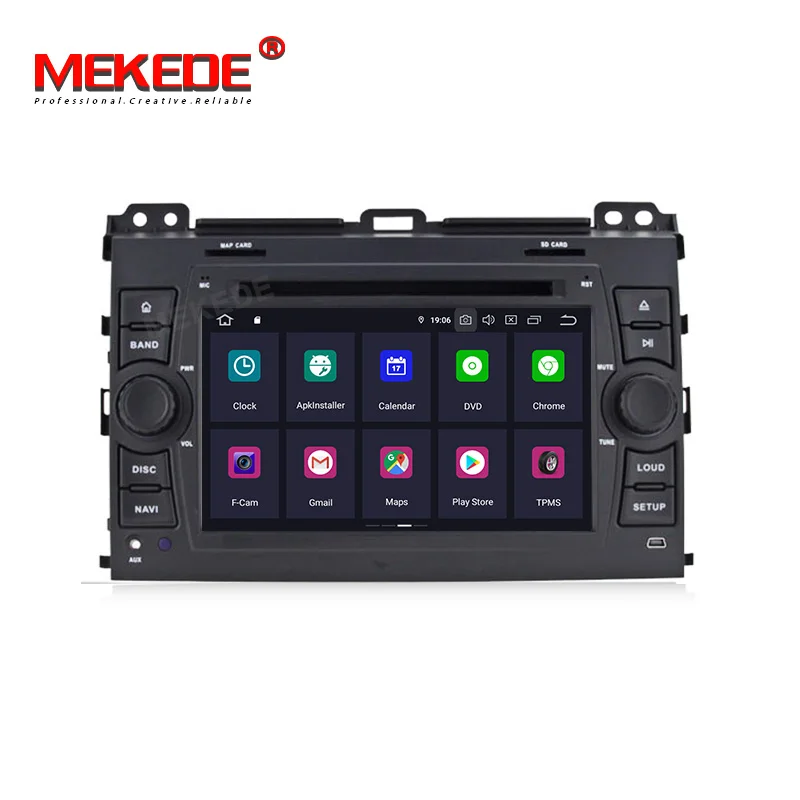 MEKEDE Android9.0 4G ram 64G rom RDS автомобильный мультимедийный плеер для toyot prado 120 2003-2009 Автомобильный gps навигатор радио wifi Casstee