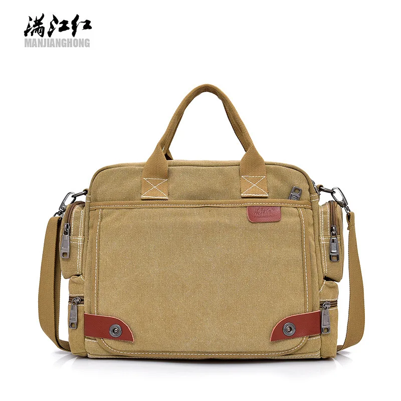 

Canvas single shoulder bag men's Crossbody portable leisure horizontal multi-function suitcases and travel bags
