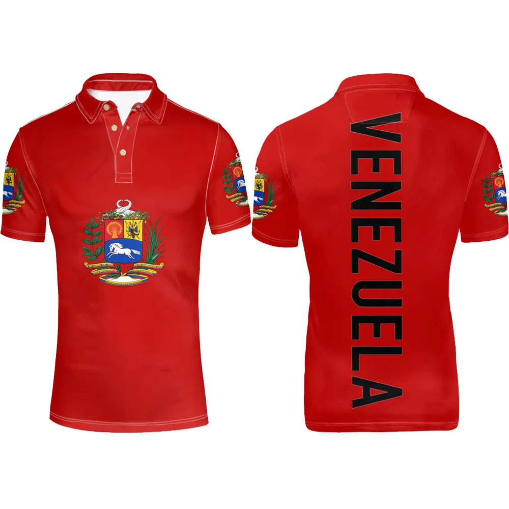 Рубашка-поло с индивидуальным номером и надписью Венесуэла |