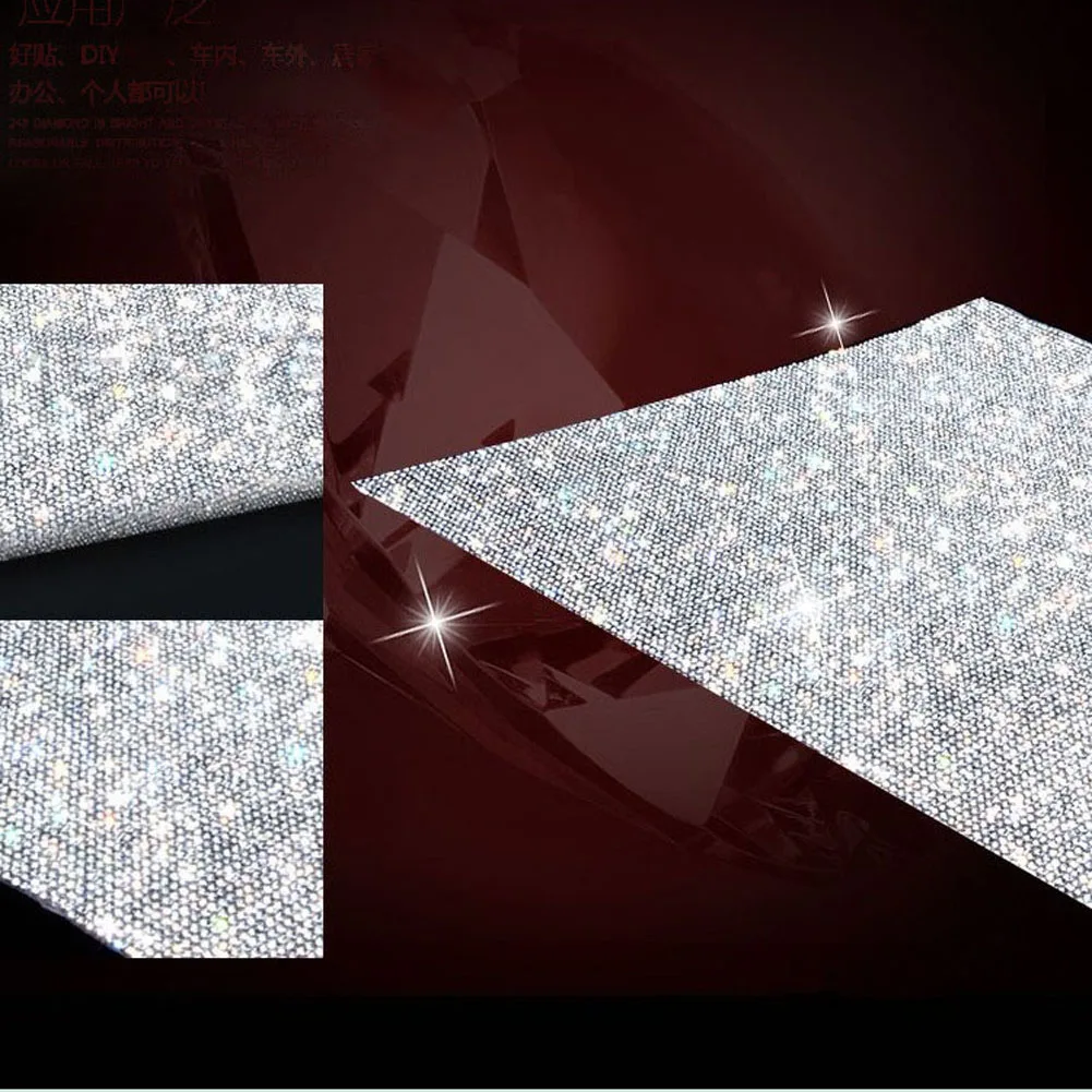 Прозрачные белые кристаллы Bling самоклеящиеся стразы модные наклейки для