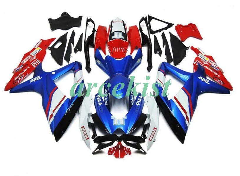 

4 бесплатные подарки новый комплект обтекателей ABS подходит для SUZUKI GSXR600 GSXR750 08 09 10 R600 R750 K8 GSXR 600 750 2008 2009 синий красный круто