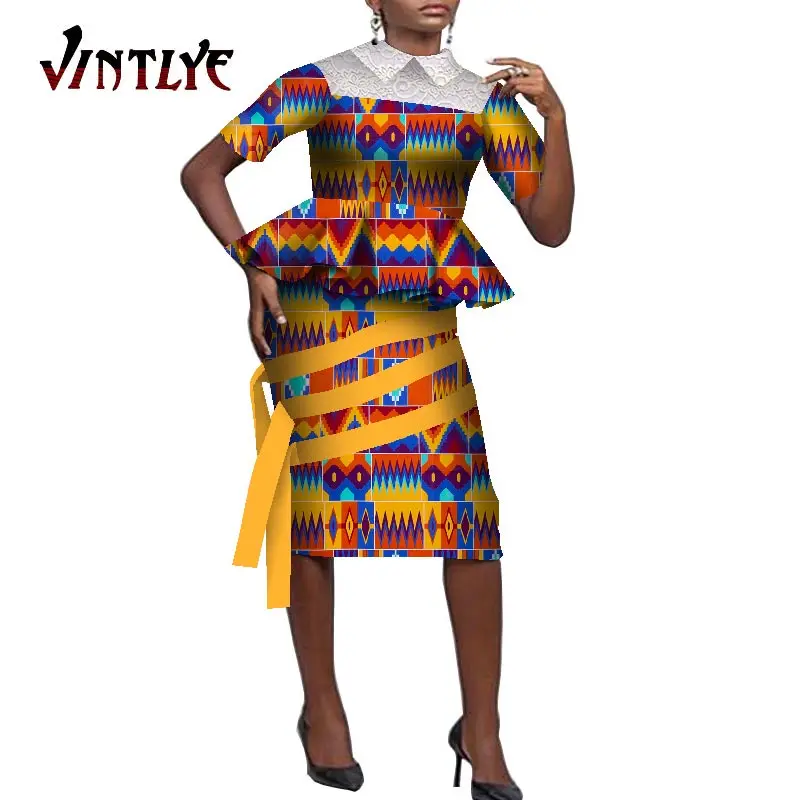 Комплект из топа и юбки с Африканским принтом для женщин комплект 2 предметов