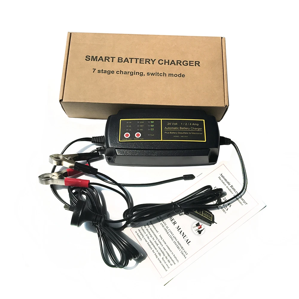 

24V Automatic Lead-acid Battery Charger 24V 1/2/4Amp