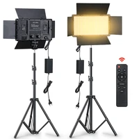 dimmable led video light panel kit with adjustable color temperature 3200k 5500k photographic studio lighting camera photo lamp
