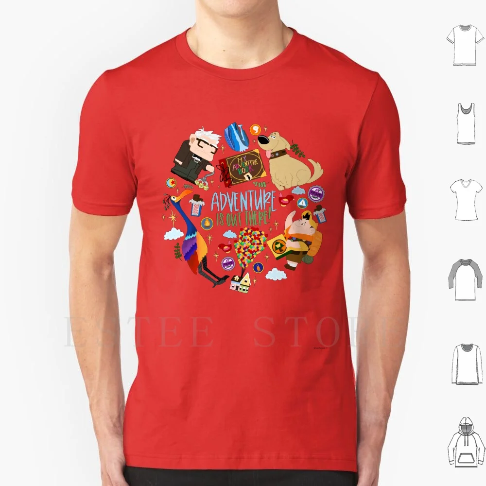 

Adventure Is Out There! T Shirt Print Cotton Up Dug Kevin Carl Russel Balloons Grape Soda Pixar Pier