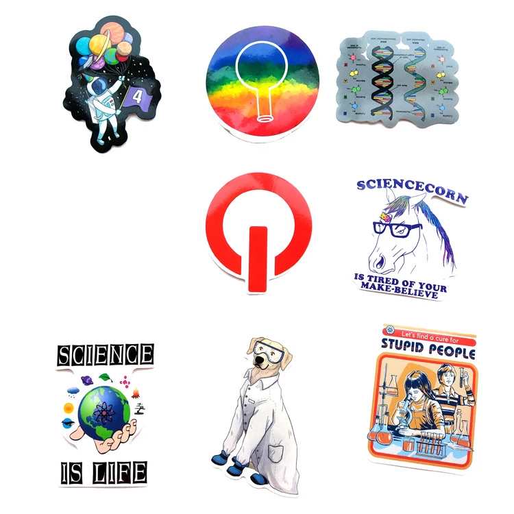50 шт. Наука для химической лаборатории астронавт наклейки блокчейн код мозг