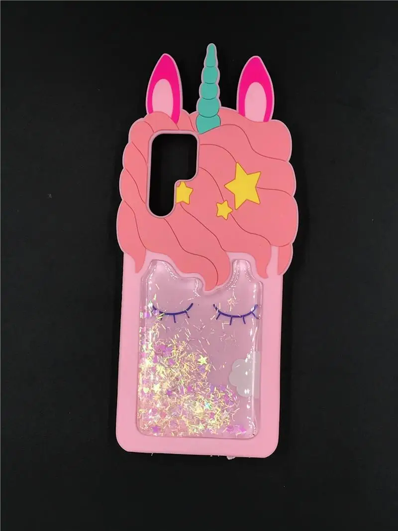 

For Huawei P30 Pro 3D cartoon Unicorn horse Pattern Glitter Liquid Quicksand Soft Silicone Case Cover For Huawei P30/P30 Pro