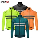 Мужская Светоотражающая велосипедная куртка WOSAWE, куртки для горного велосипеда, ветровка для горного велосипеда, мотоциклетная мужская куртка с высокой видимостью