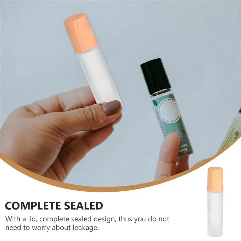

12pcs 10ml Essential Oil Roller Bottle Empty Glass Bottle Frosted Bottle