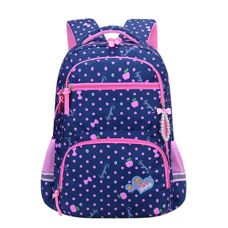 Школьные рюкзаки с милым принтом в горошек для девочек, школьные сумки для начальной школы, Классический рюкзак для студентов, детские школ...