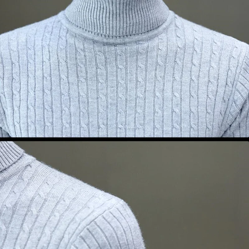 2022 korean slim solid color turtleneck sweater mens winter long sleeve warm knit sweater classic solid casual bottoming shirt free global shipping