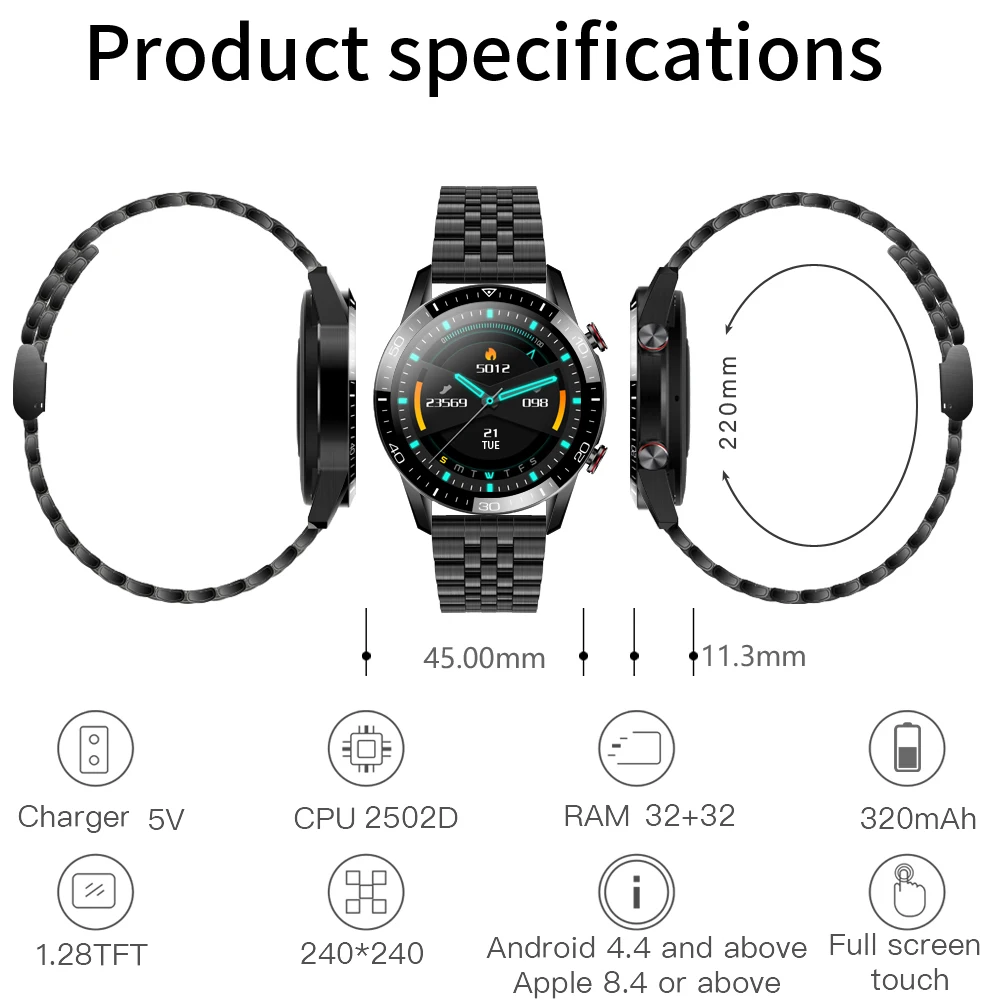 

New Smart Watch 2021 Wrist Watches for Men Smartwatch Android IOS Bluetooth Call Fitness Blood Oxygen T28 Smart Activity Tracker