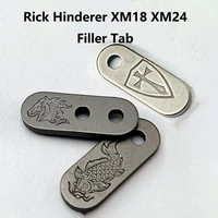 titanium alloy tc4 fold knife back clip clamp filler tab bracket for rick hinderer xm18 xm24 pocket xm 18 xm 24 diy accessories