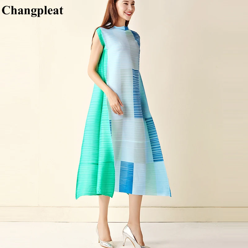 Женское плиссированное платье Miyak свободное трапециевидной формы с воротником