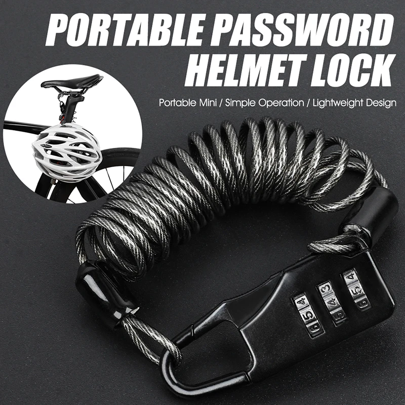 WEST BIKING мини Противоугонный замок для шлема 4 цифр Пароль скутер мотоциклы
