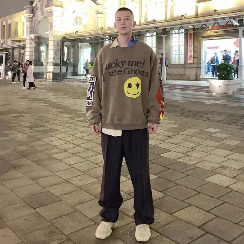 Толстовка Lucky Me I SEE GHOSTS мужская толстовка с принтом улыбки и круглым вырезом
