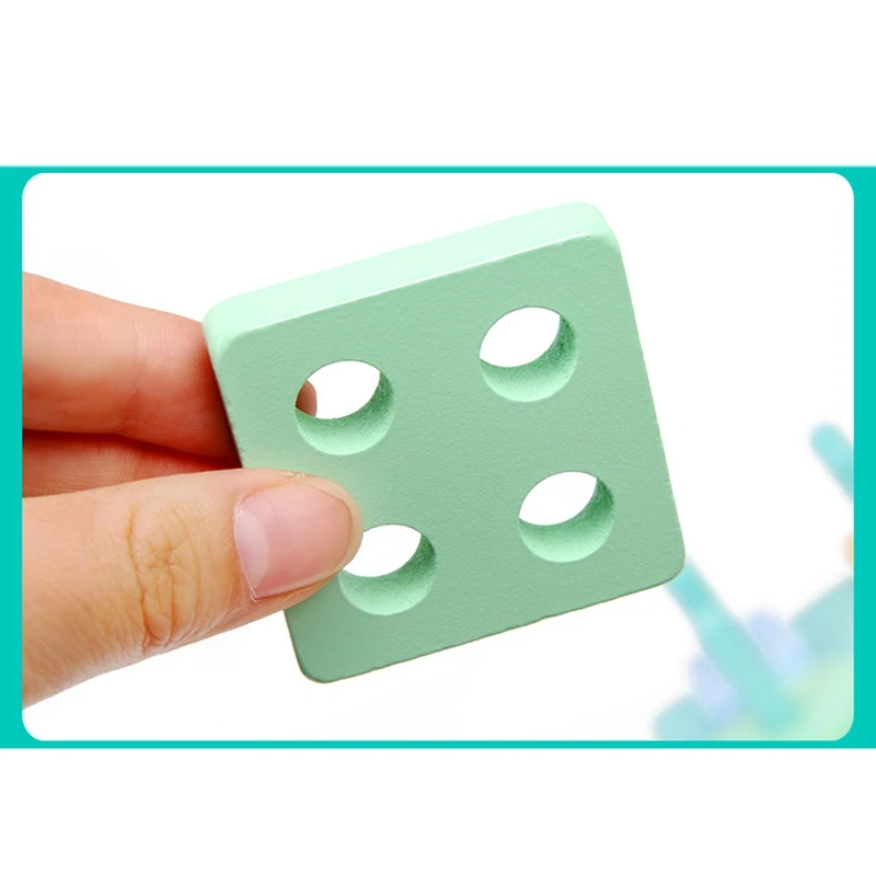 

Children's Wooden Shape Matched with Pillar Building Blocks Kindergarten Puzzle Early Education Toys Kids Gift